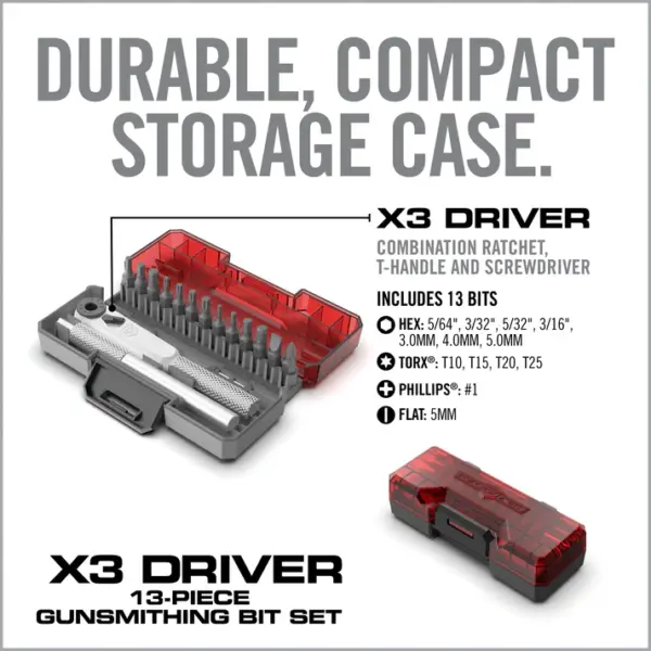 Real Avid X3 Driver 13-Piece Gunsmithing Bit Set - Billede 5