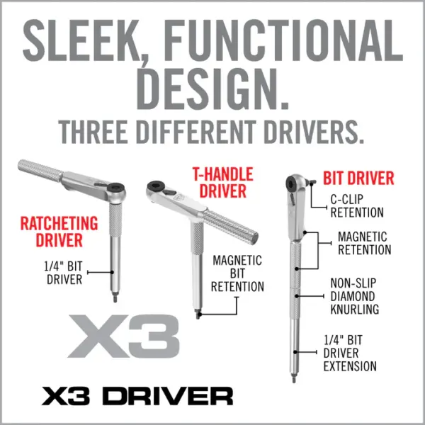 Real Avid X3 Driver 52-Piece Socket & Gunsmithing Bit Set - Billede 4