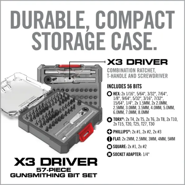 Real Avid X3 Driver 57-Piece Gunsmithing Bit Set - Billede 7