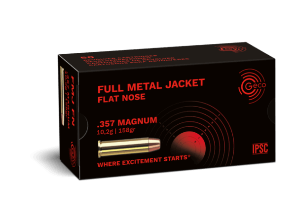 GECO .357 Magnum FULL METAL JACKET FLAT NOSE 10,2g