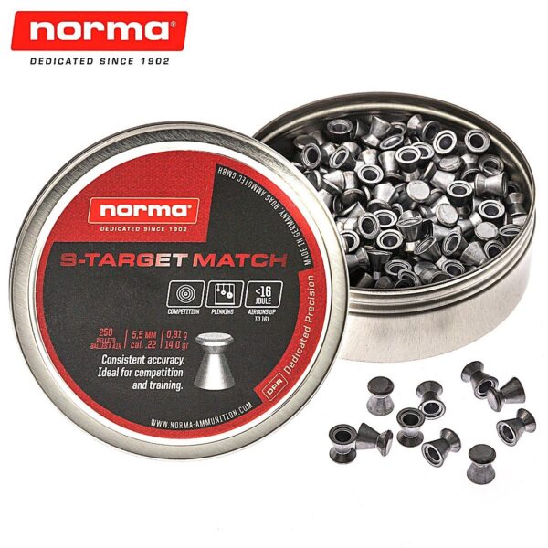 Norma S-Target Match 5,5 mm 0,91 g – 250 stk