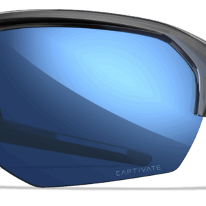 Wiley X JAKAL - Lentilă: CAPTIVATE™ Polaroid Blue Mirror Ramă: Gri transparent lucios