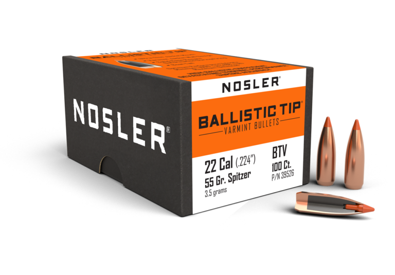 Nosler 22 Caliber 55gr Ballistic Tip Varmint (100 stk)