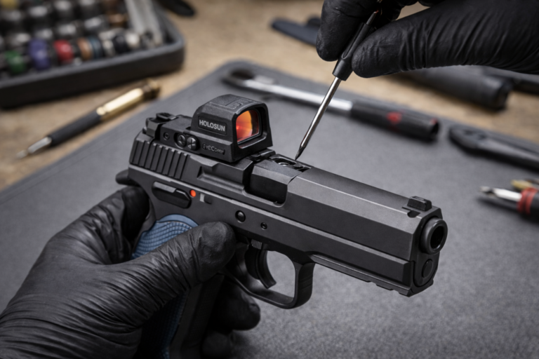 Montering af r&oslash;dpunkt