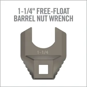 Real Avid Master-Fit Armorer's Crowfoot Wrench Heads (Individual) - 1-1/4-INCH FREE-FLOAT BARREL NUT WRENCH