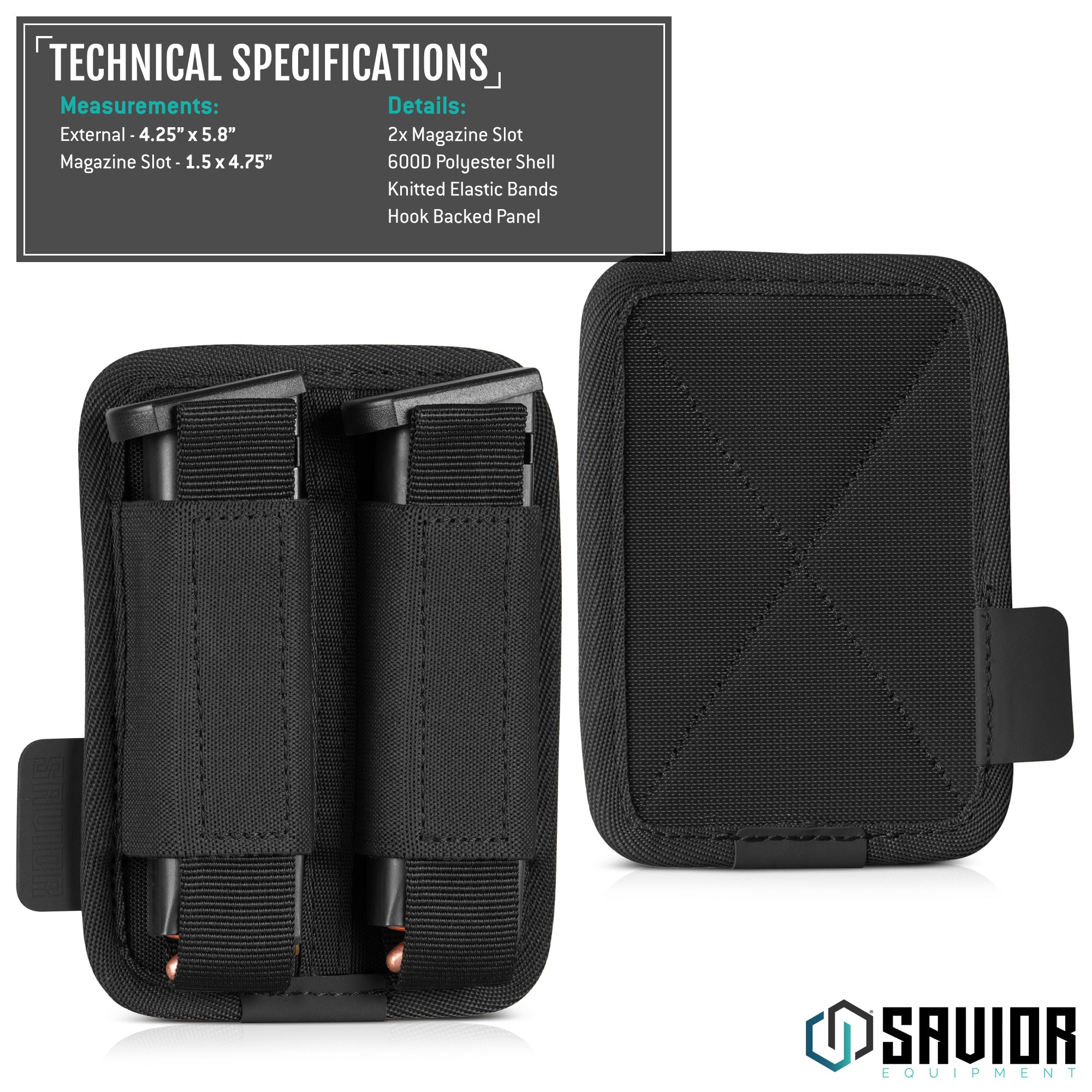 Savior Equipment - Pistol Mag Holder w/ Hook Backing - 2/3/6 Slot 10 Savior Equipment - Pistol Mag Holder w/ Hook Backing - 2/3/6 Slot - Billede 10