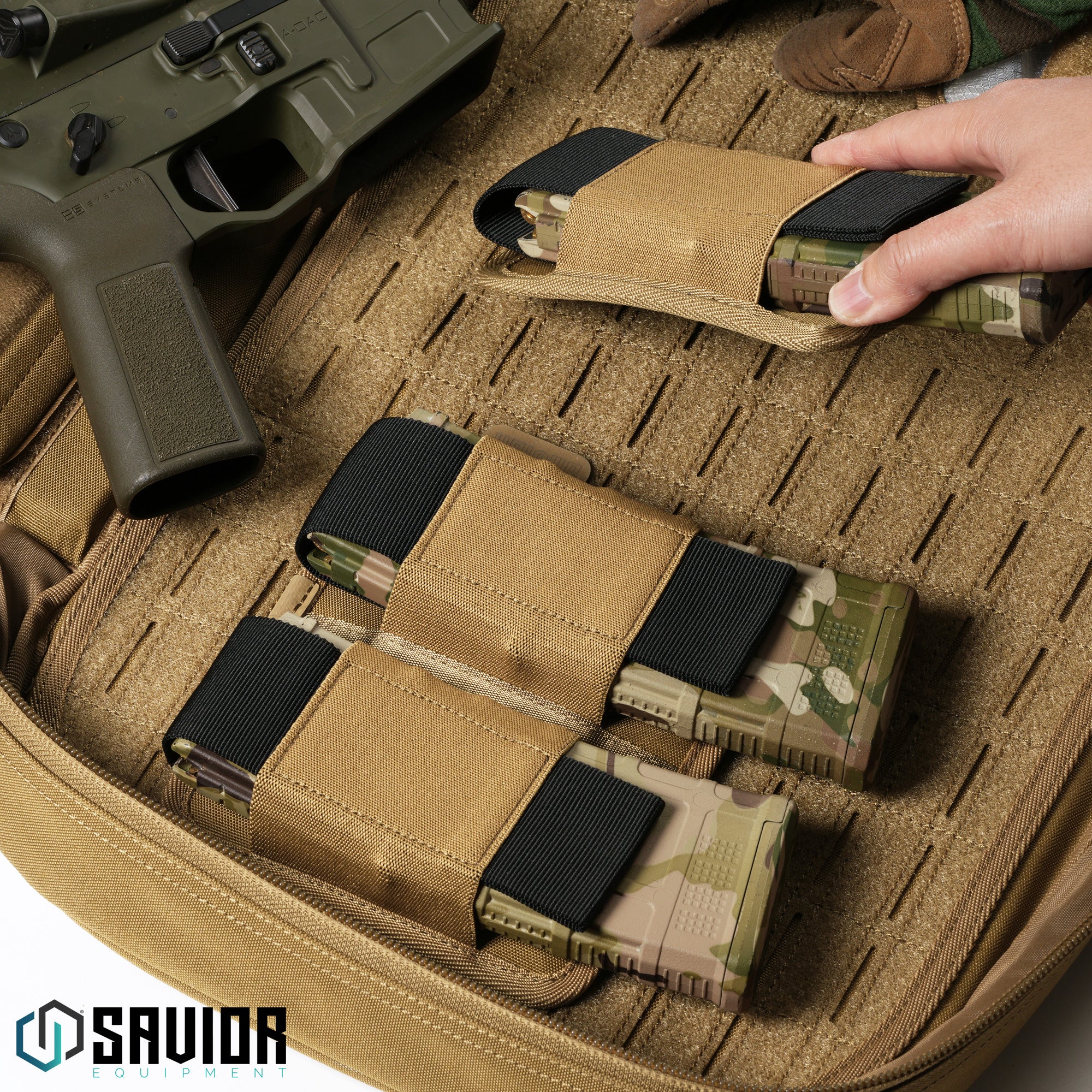Savior Equipment - AR-15/AK-47 Mag Holder w/ Hook Backing - 1/2/3 Slot 6 Savior Equipment - AR-15/AK-47 Mag Holder w/ Hook Backing - 1/2/3 Slot - Billede 6