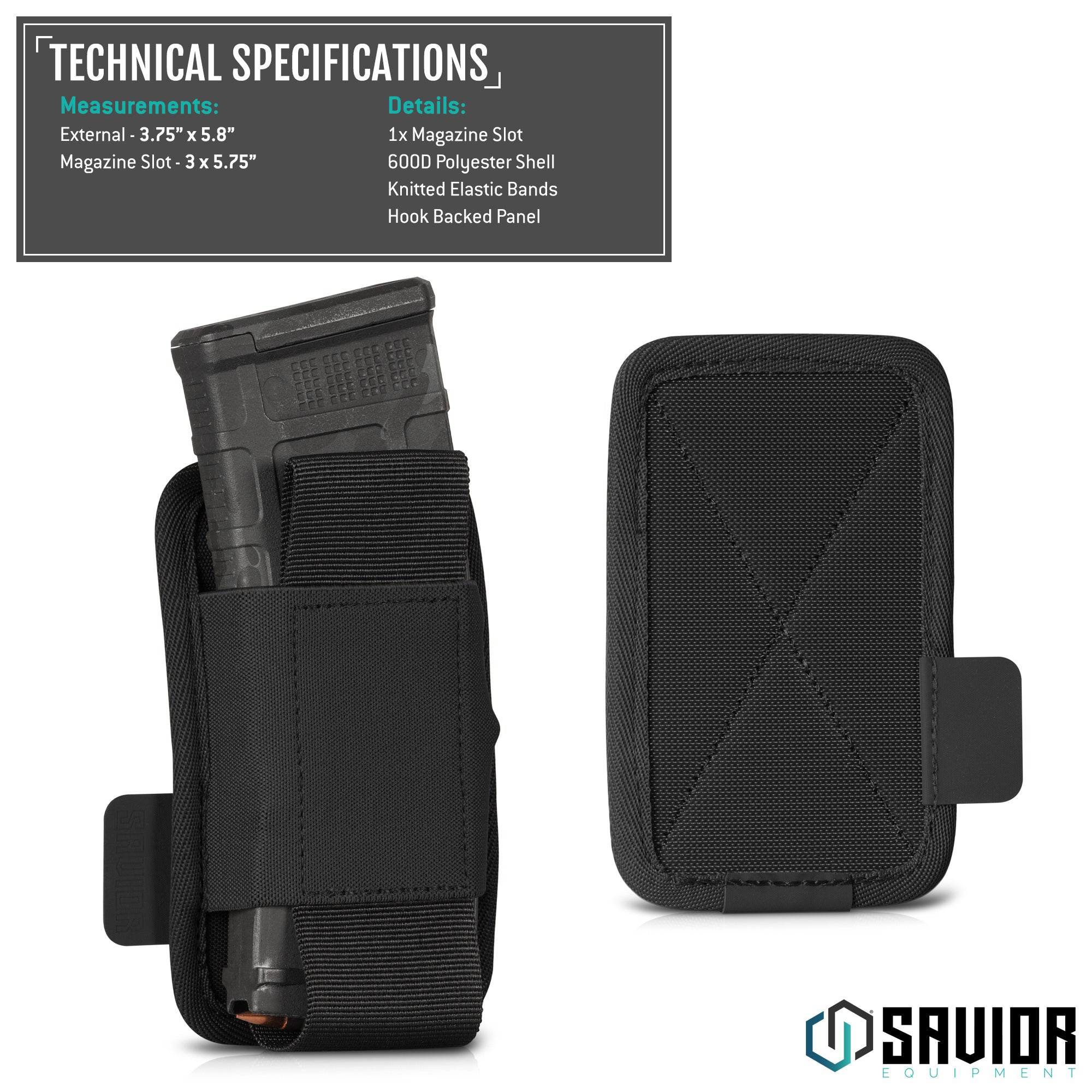 Savior Equipment - AR-15/AK-47 Mag Holder w/ Hook Backing - 1/2/3 Slot 9 Savior Equipment - AR-15/AK-47 Mag Holder w/ Hook Backing - 1/2/3 Slot - Billede 9