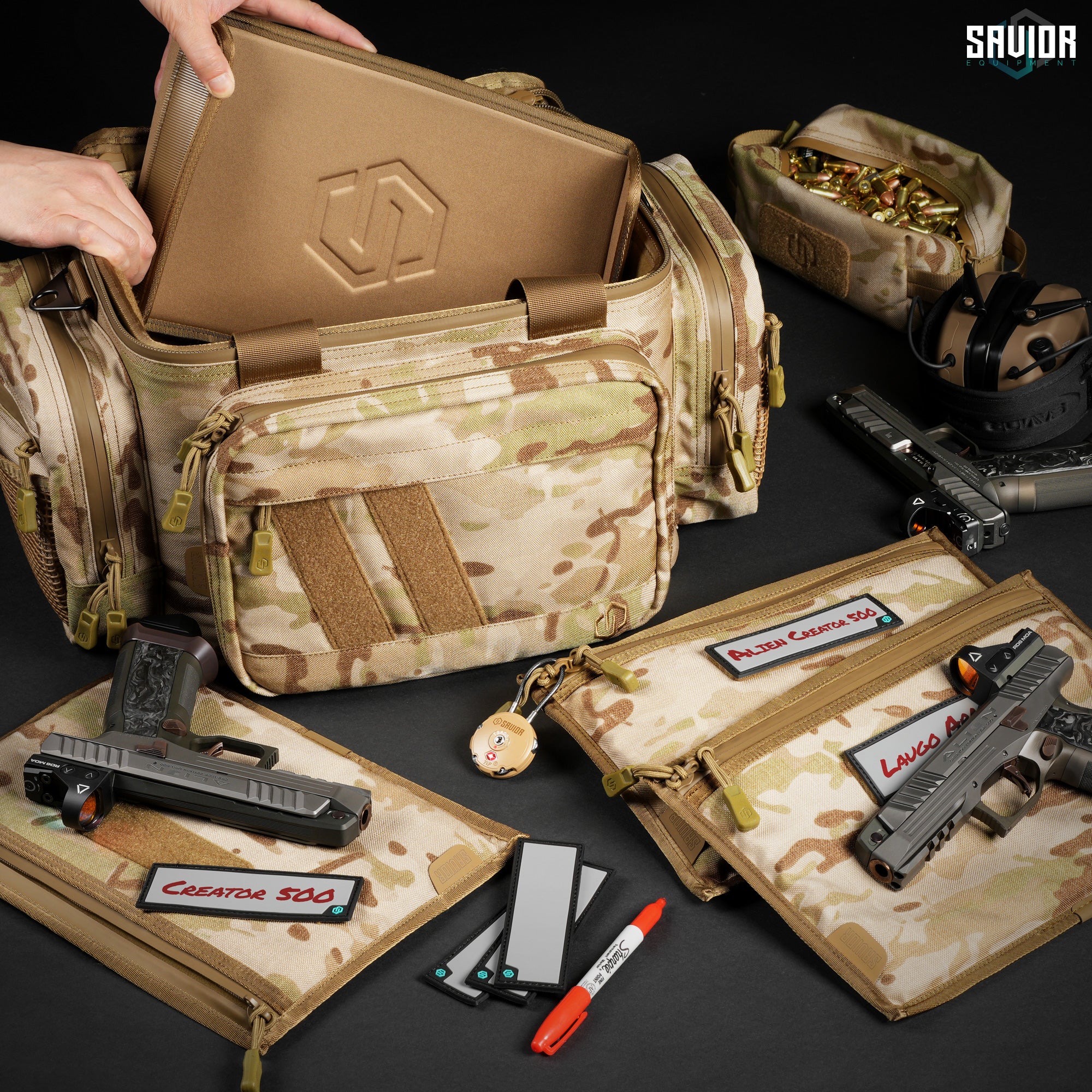 Savior Equipment - MultiCam® Specialist Range Bag w/ 3 Pistol Sleeves 11 Savior Equipment - MultiCam® Specialist Range Bag w/ 3 Pistol Sleeves - Billede 11