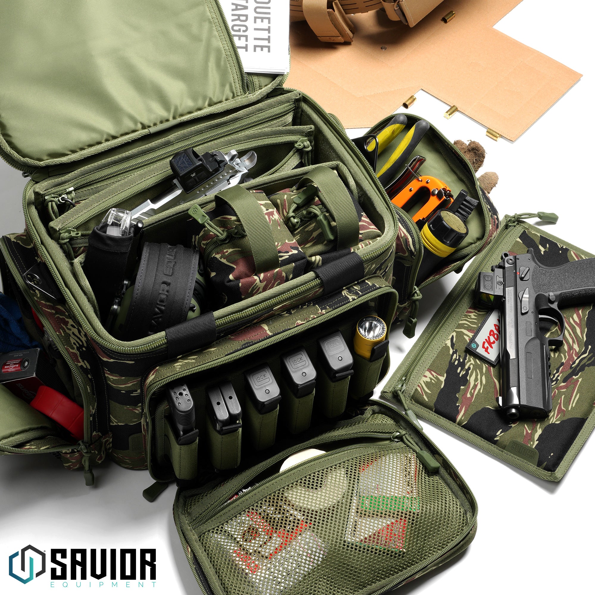 Savior Equipment - Camo Specialist - Range Bag w/ 3 Pistol Sleeves 12 Savior Equipment - Camo Specialist - Range Bag w/ 3 Pistol Sleeves - Billede 12