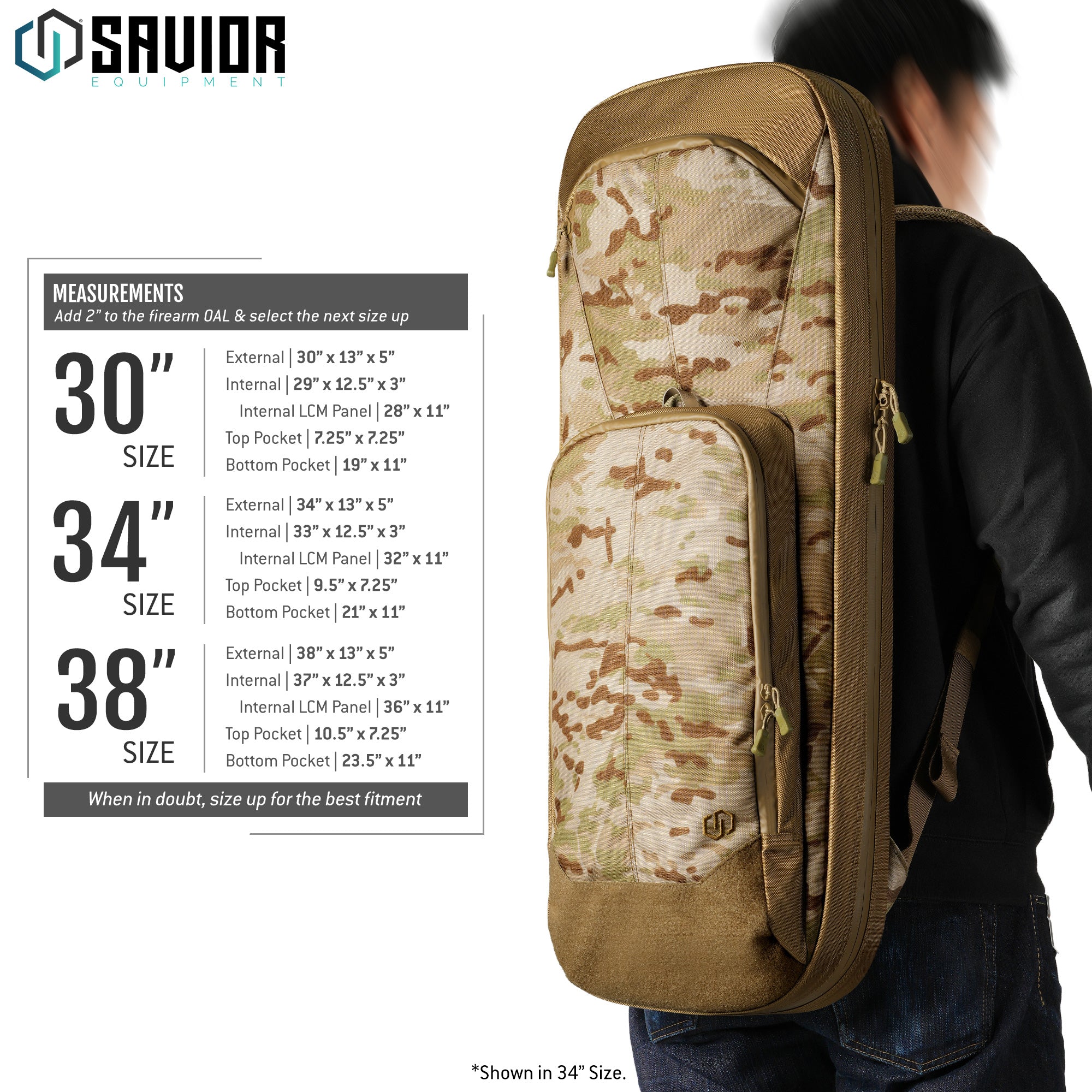 Savior Equipment - MultiCam® Specialist Covert Single Rifle Case - 30"/34"/38" 8 Savior Equipment - MultiCam® Specialist Covert Single Rifle Case - 30"/34"/38" - Billede 8