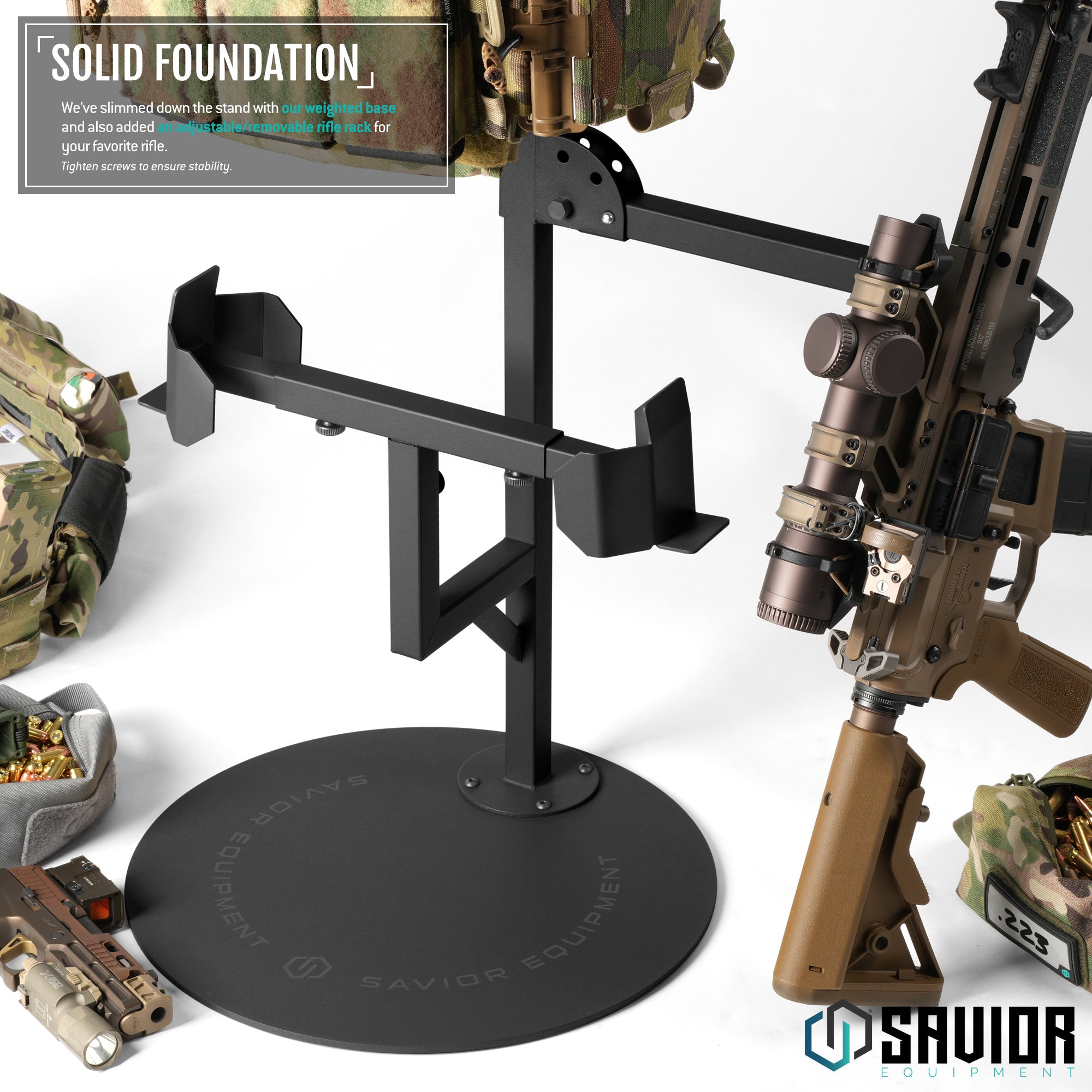 Savior Equipment - H.A.B Rack 2.0 - Tactical Gear Stand W/ Rifle Rack 5 Savior Equipment - H.A.B Rack 2.0 - Tactical Gear Stand W/ Rifle Rack - Billede 5