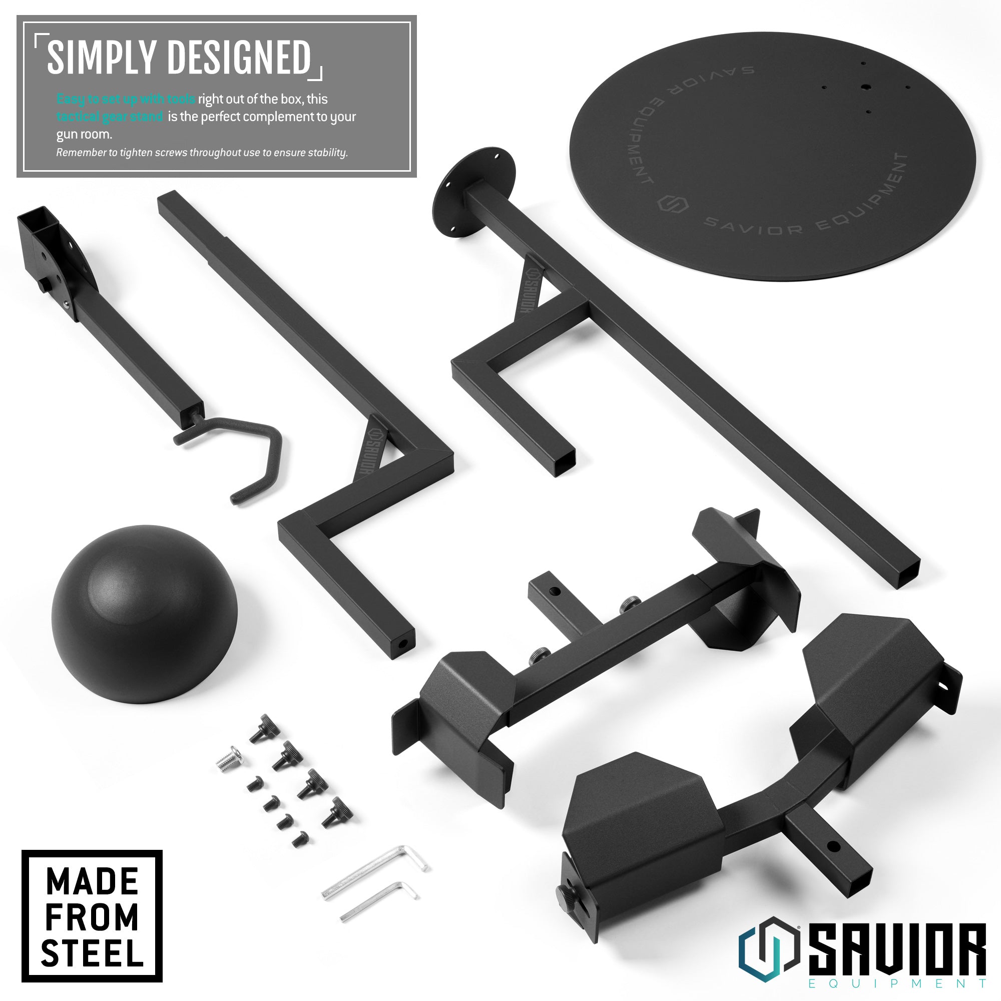 Savior Equipment - H.A.B Rack 2.0 - Tactical Gear Stand W/ Rifle Rack 7 Savior Equipment - H.A.B Rack 2.0 - Tactical Gear Stand W/ Rifle Rack - Billede 7