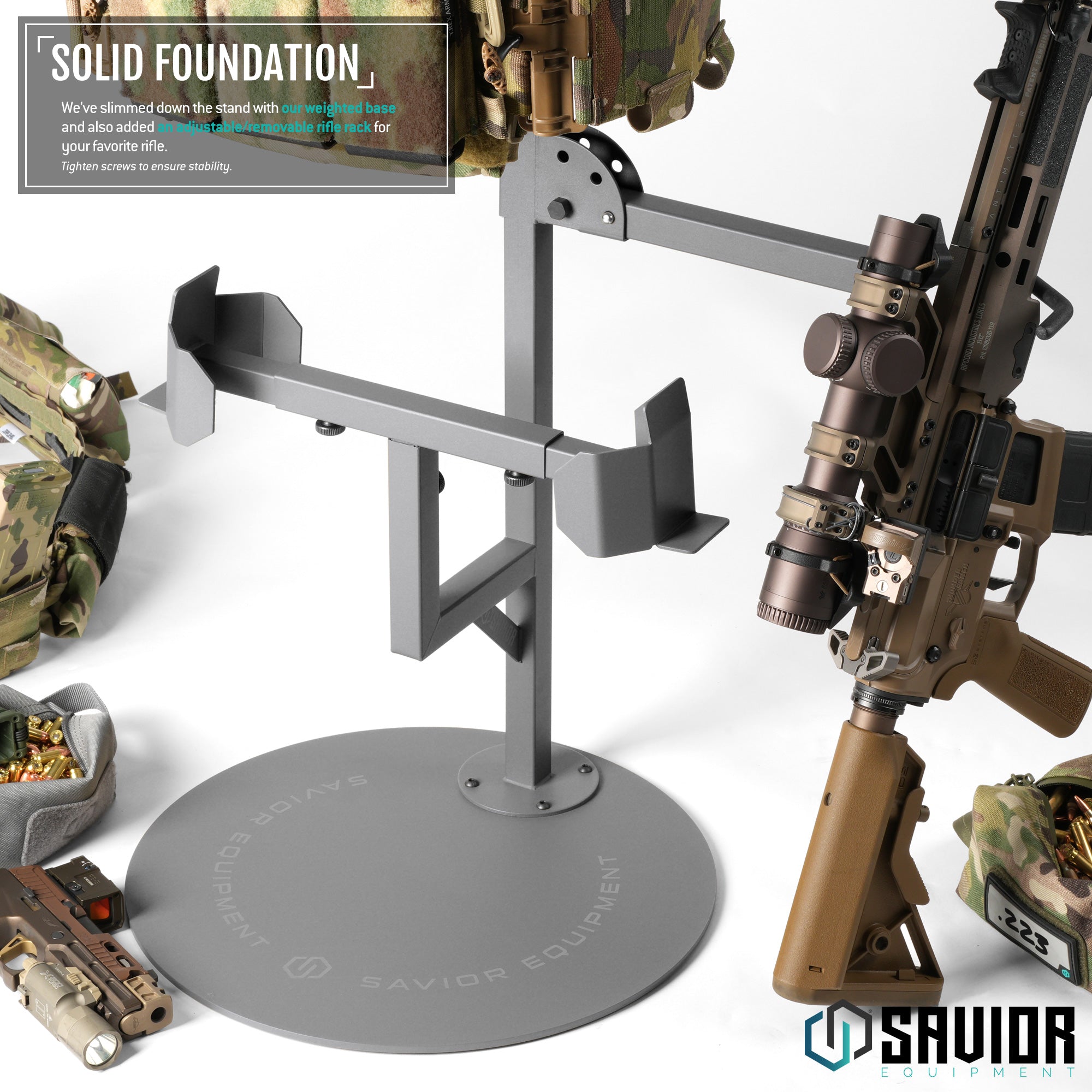 Savior Equipment - H.A.B Rack 2.0 - Tactical Gear Stand W/ Rifle Rack 11 Savior Equipment - H.A.B Rack 2.0 - Tactical Gear Stand W/ Rifle Rack - Billede 11