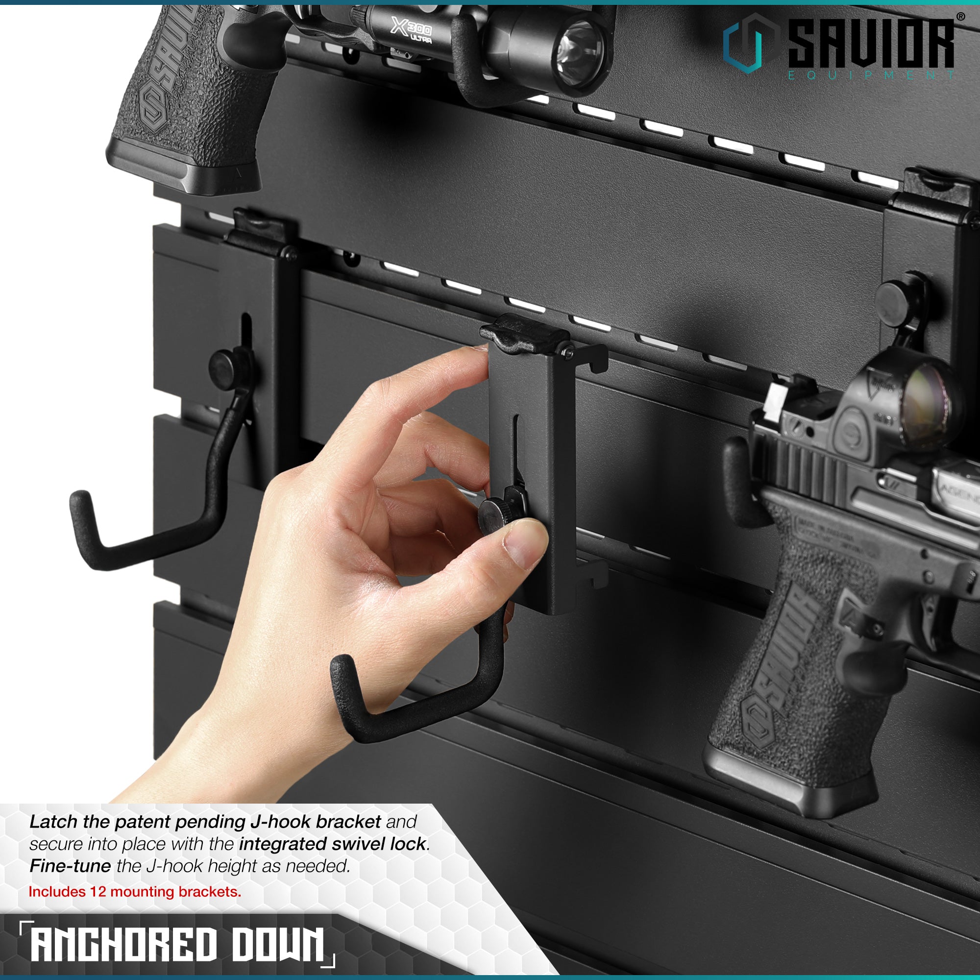 Savior Equipment - Wall Rack System - 10 Panel Kit W/ Attachments 5 Savior Equipment - Wall Rack System - 10 Panel Kit W/ Attachments - Billede 5