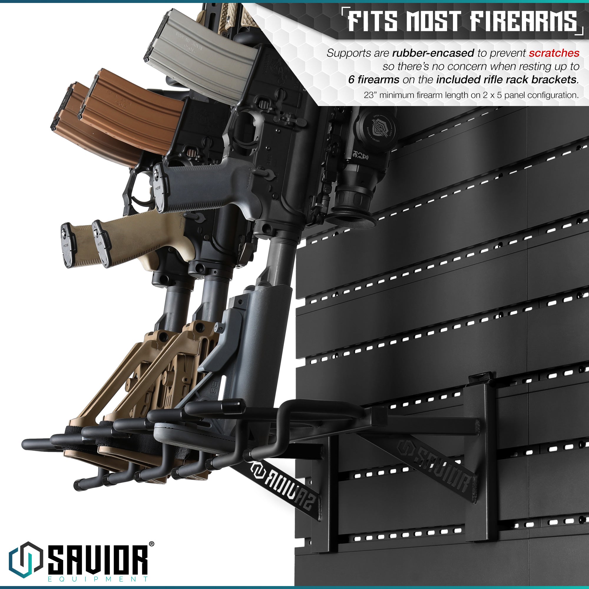 Savior Equipment - Wall Rack System - 10 Panel Kit W/ Attachments 6 Savior Equipment - Wall Rack System - 10 Panel Kit W/ Attachments - Billede 6