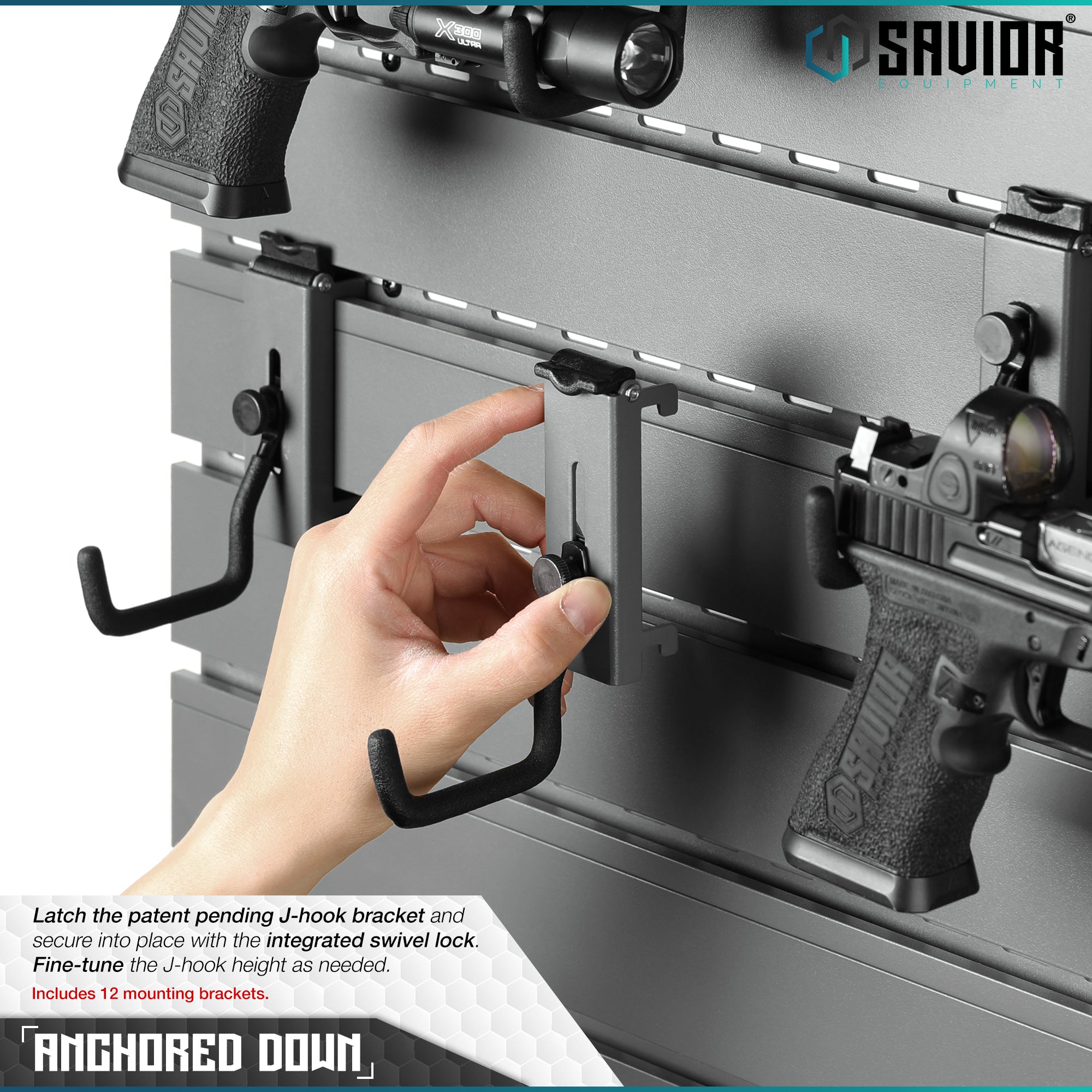Savior Equipment - Wall Rack System - 10 Panel Kit W/ Attachments 11 Savior Equipment - Wall Rack System - 10 Panel Kit W/ Attachments - Billede 11