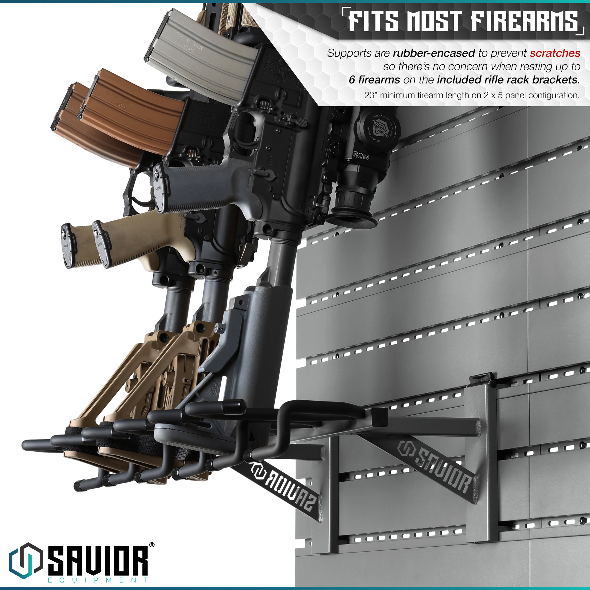 Savior Equipment - Wall Rack System - 10 Panel Kit W/ Attachments 12 Savior Equipment - Wall Rack System - 10 Panel Kit W/ Attachments - Billede 12