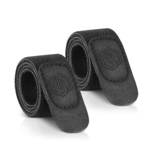 Savior Equipment - Hook & Loop Strap - 1"/1.5" (2-Pack) - Obsidian Black, 1.0"