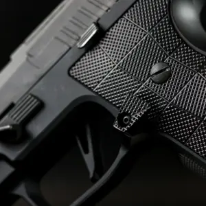 Lok Grips Sig Sauer P320 AXG | SXG | P211 Magazine Release Kit - Aluminum - Black, GridLOK