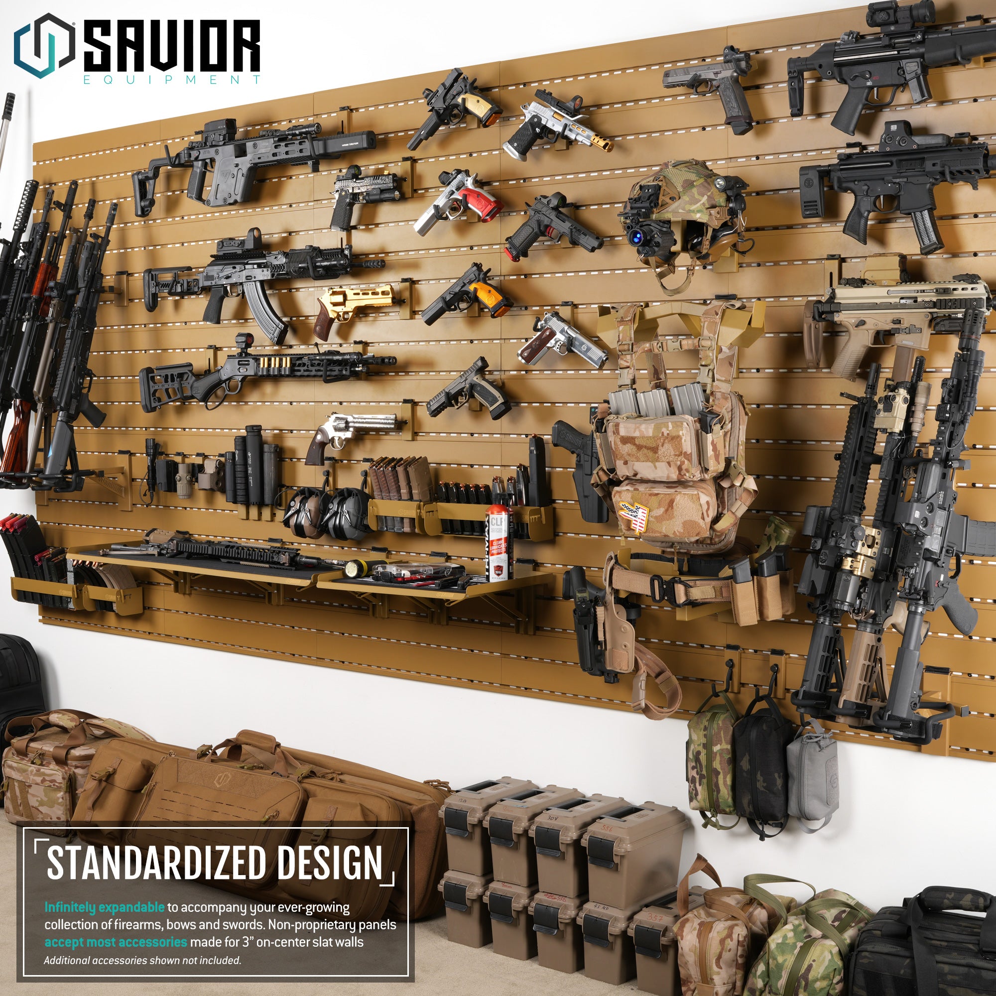 Savior Equipment - Wall Rack System - Adjustable Pistol Hangers (2-Pack) 6 Savior Equipment - Wall Rack System - Adjustable Pistol Hangers (2-Pack) - Billede 6