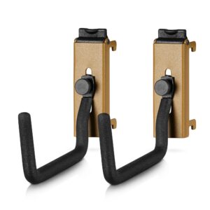 Savior Equipment - Wall Rack System - Adjustable J-Hook, Large (2-Pack) - RAL 8000 Tan