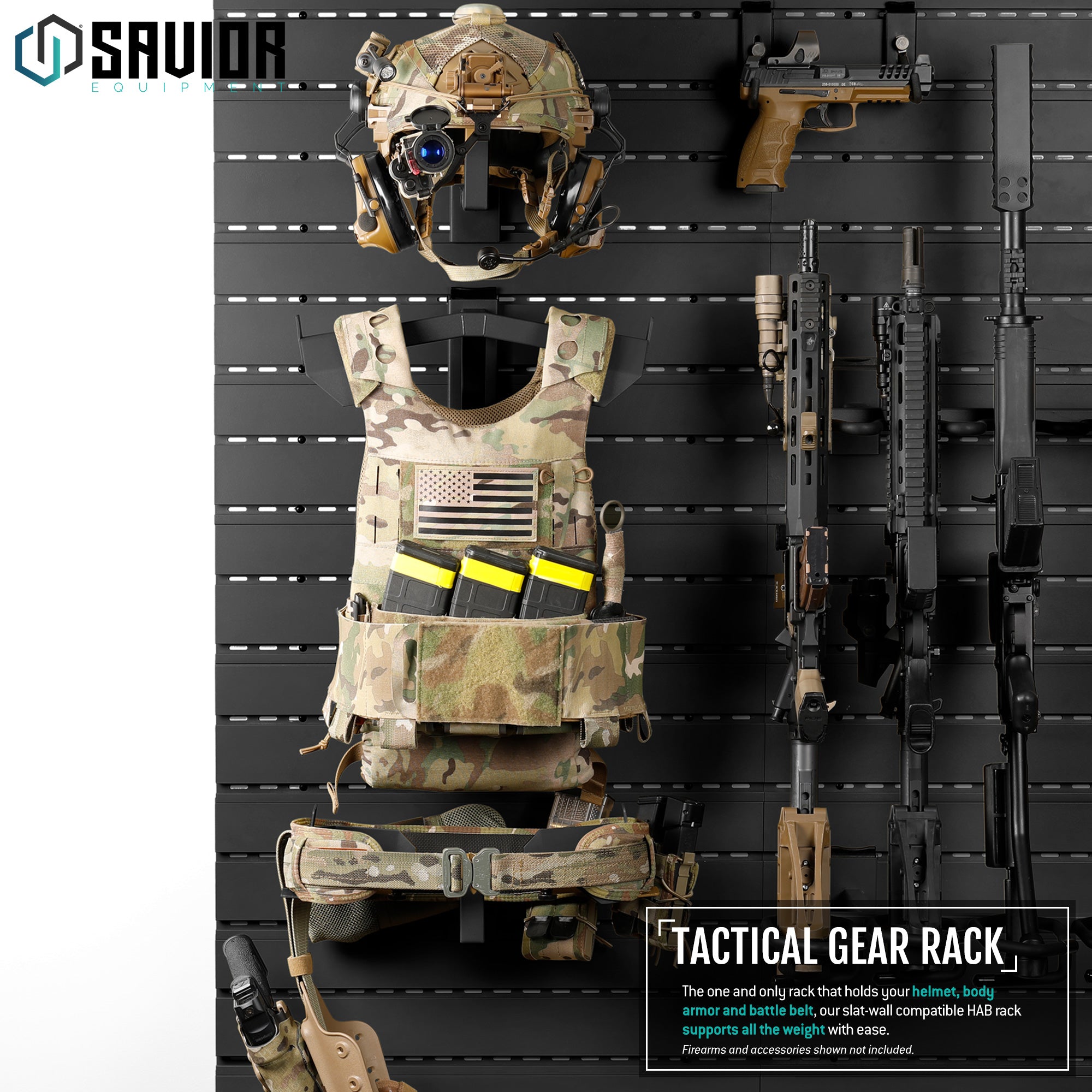 Savior Equipment - Wall Rack System - H.A.B Rack 2 Savior Equipment - Wall Rack System - H.A.B Rack - Billede 2