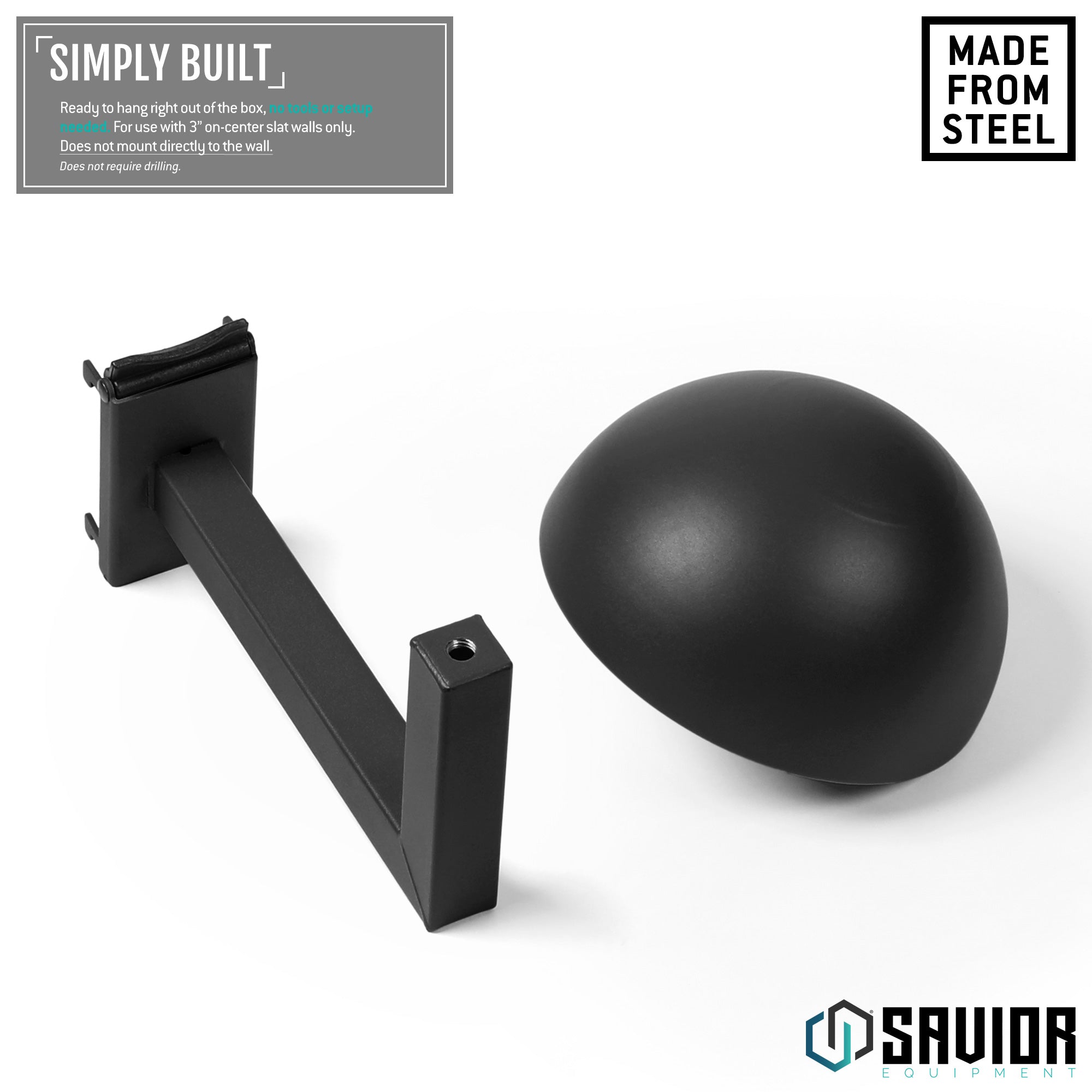 Savior Equipment - Wall Rack System - Helmet Rack 5 Savior Equipment - Wall Rack System - Helmet Rack - Billede 5