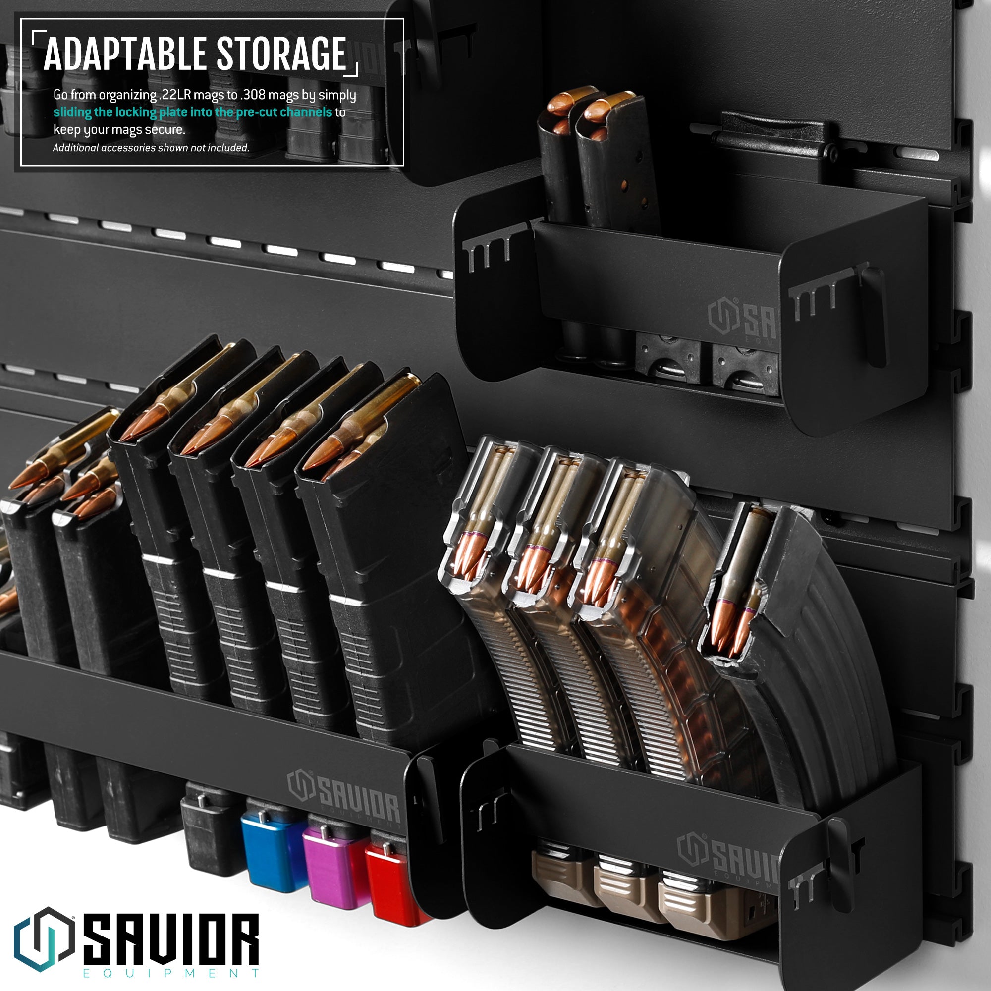 Savior Equipment - Wall Rack System - Universal Mag Holder 3 Savior Equipment - Wall Rack System - Universal Mag Holder - Billede 3
