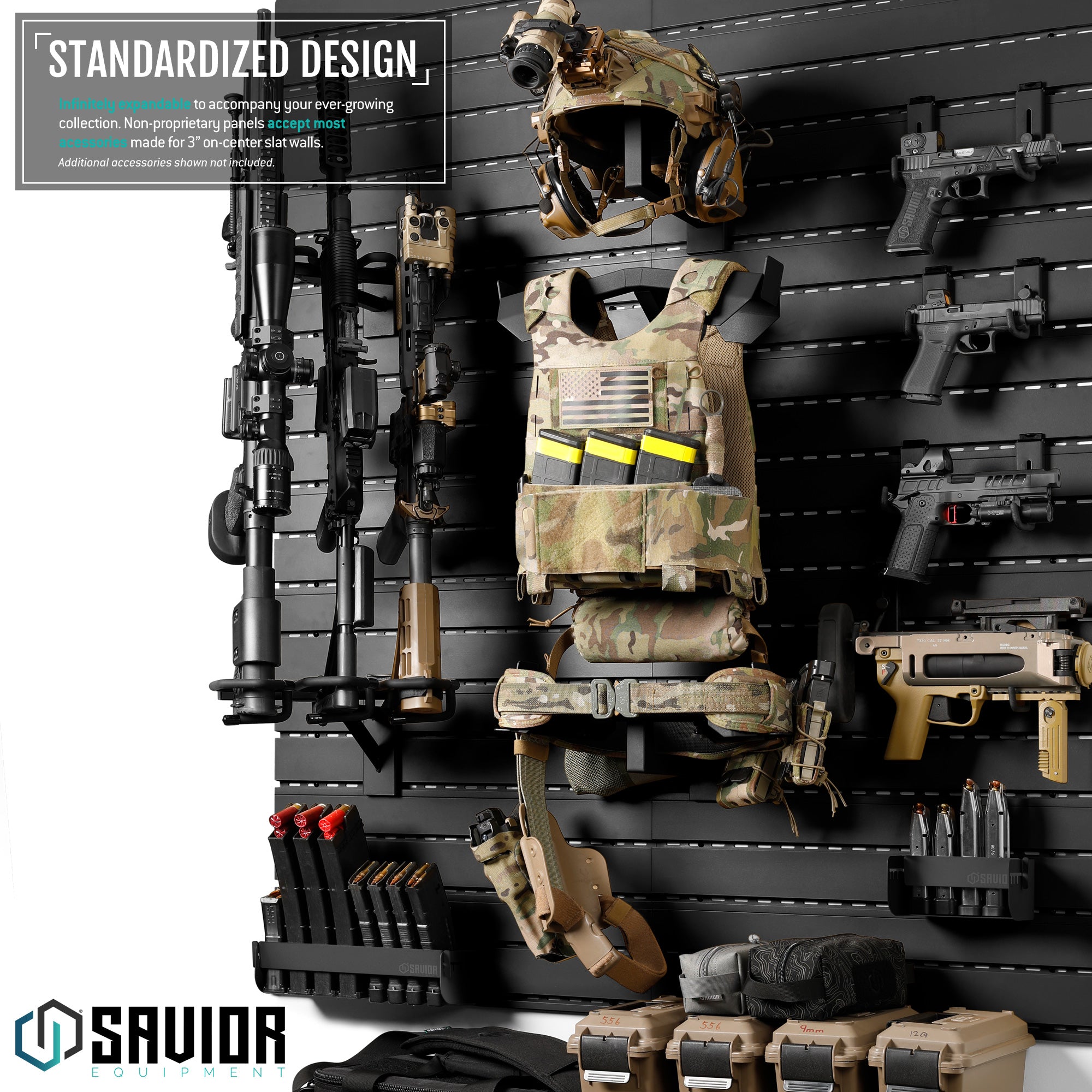 Savior Equipment - Wall Rack System - Universal Mag Holder 5 Savior Equipment - Wall Rack System - Universal Mag Holder - Billede 5