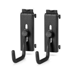 Savior Equipment - Wall Rack System - Adjustable J-Hook, Small (2-Pack) - Obsidian Black